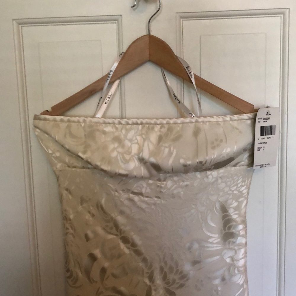 Nicole Miller White Satin Sheath Dress (Occasion)